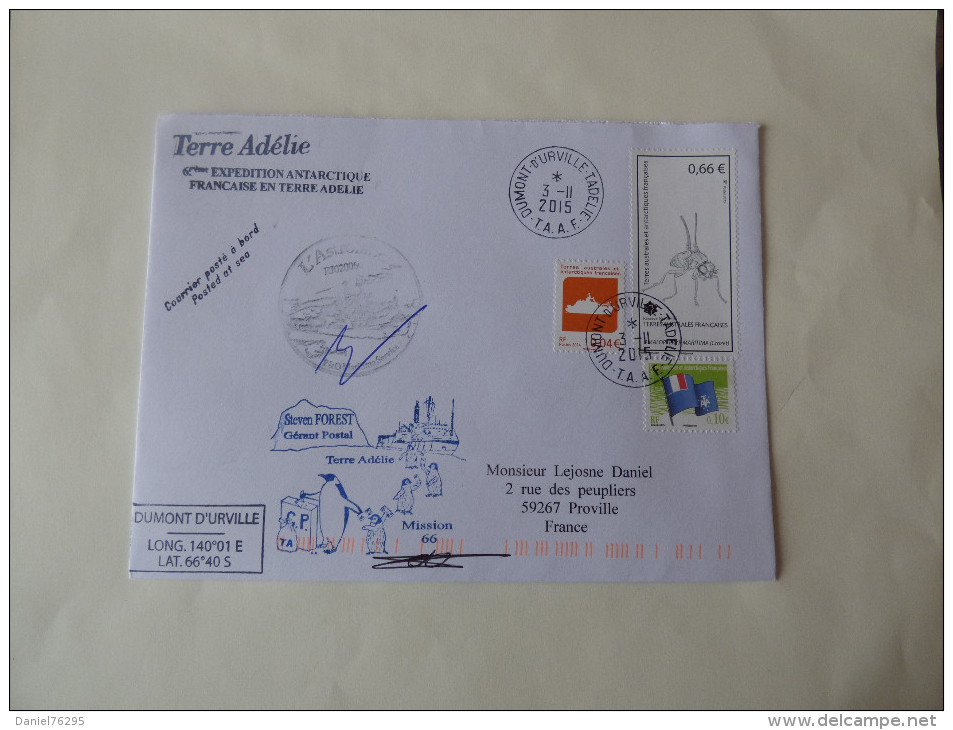 Terre Adélie  65e Expédition Antarctique - Lettres & Documents