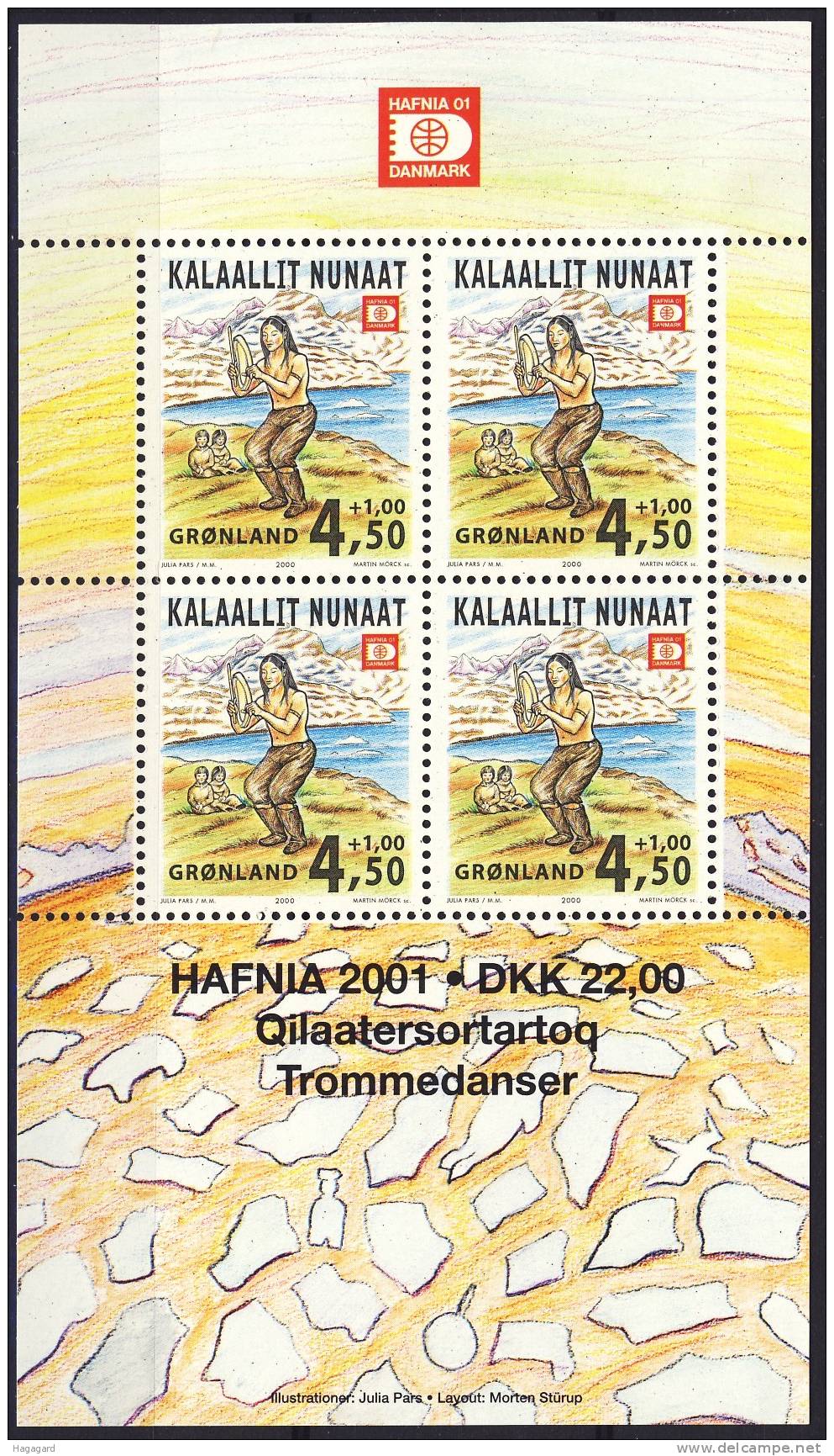 ##2000. Greenland. HAFNIA. Michel Bl. 19. MNH(**) - Blocks & Sheetlets