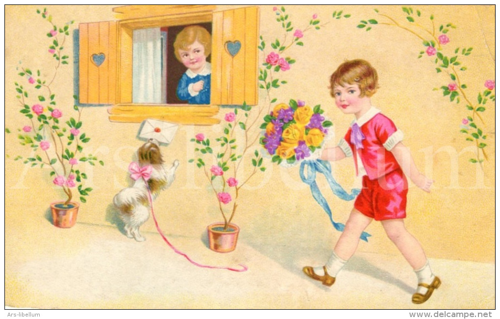 Postcard / CP / Postkaart / Dog / Chien / Children / Enfants / Ed. Amag / No 2665 - Dessins D'enfants