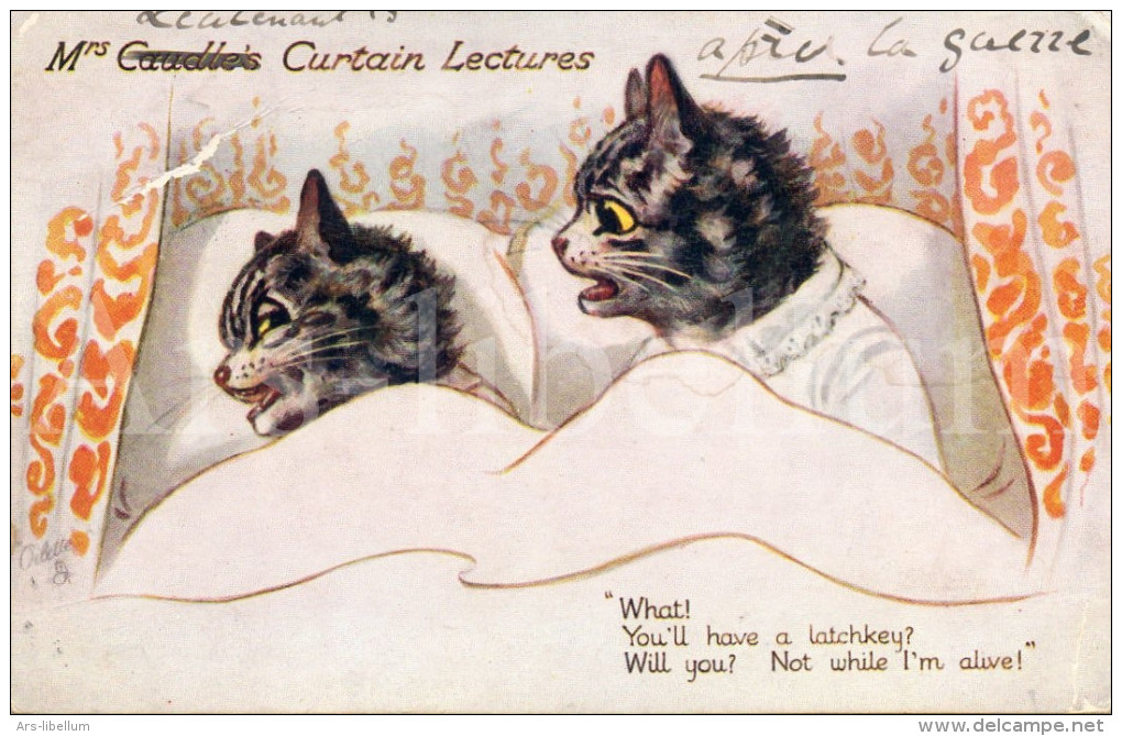 Postcard / CP / Postkaart / Cats / Chats / Mrs Caudle´s Curtain Lectures / Raphael Tuck / Oilette No 8683 - Tuck, Raphael