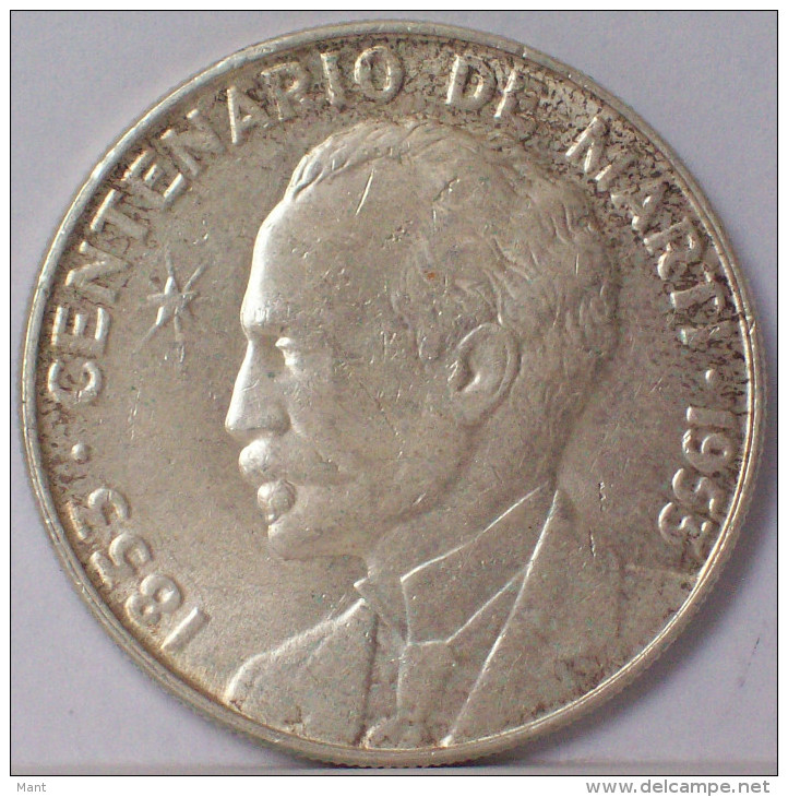 CUBA - 1 PESO 1953 - ARGENTO - SILVER - Cuba