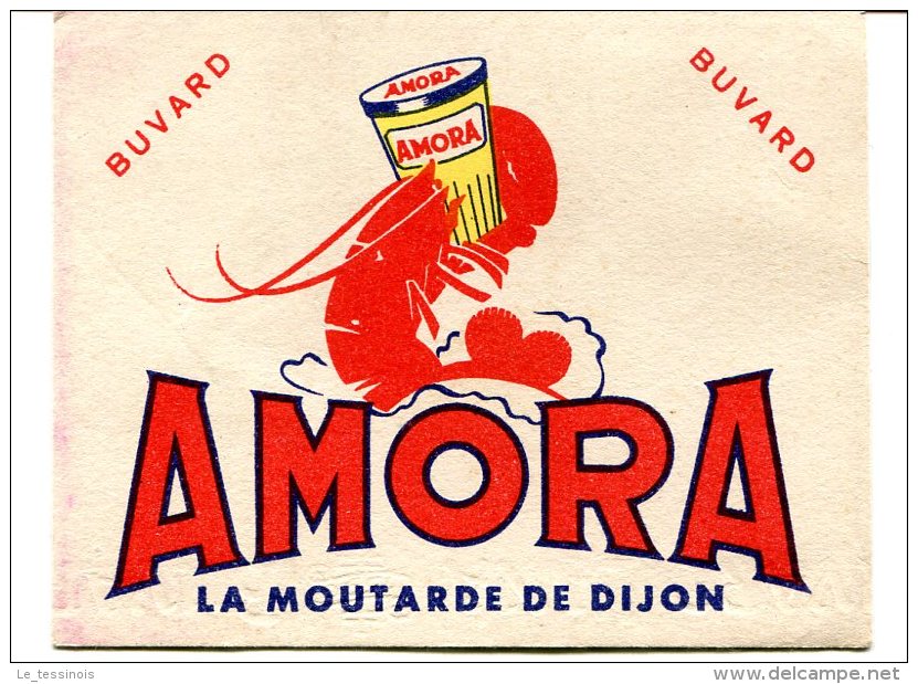 Buvard AMORA - Thème Homard, Moutarde - Senape