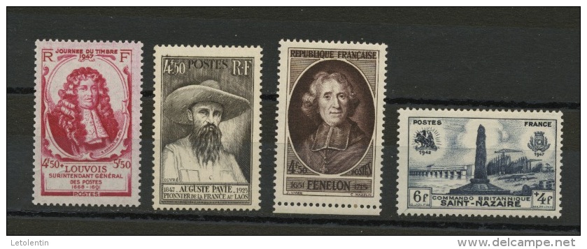 FRANCE-  DIVERS- N° Yvert  779+784+785+786** - Unused Stamps