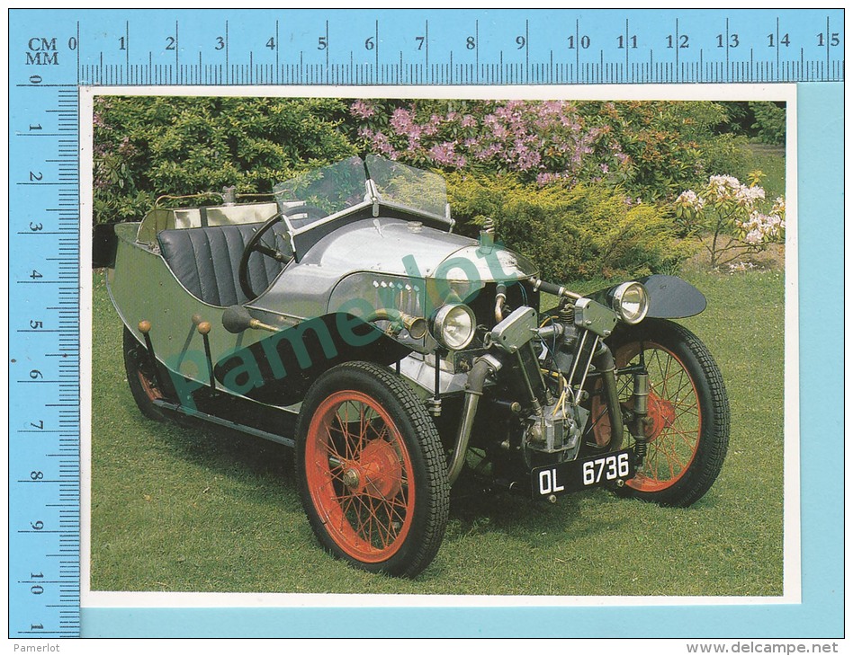 Morgan Flat-sided Aero 200 Mile Replica, 1924 - Old Luxury Car Vieille Auto De Luxe - 2 Scans - Voitures De Tourisme