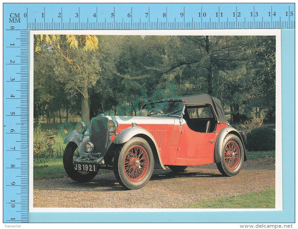 Singer Nine Sports, 1933 - Old Luxury Car Vieille Auto De Luxe - 2 Scans - Voitures De Tourisme