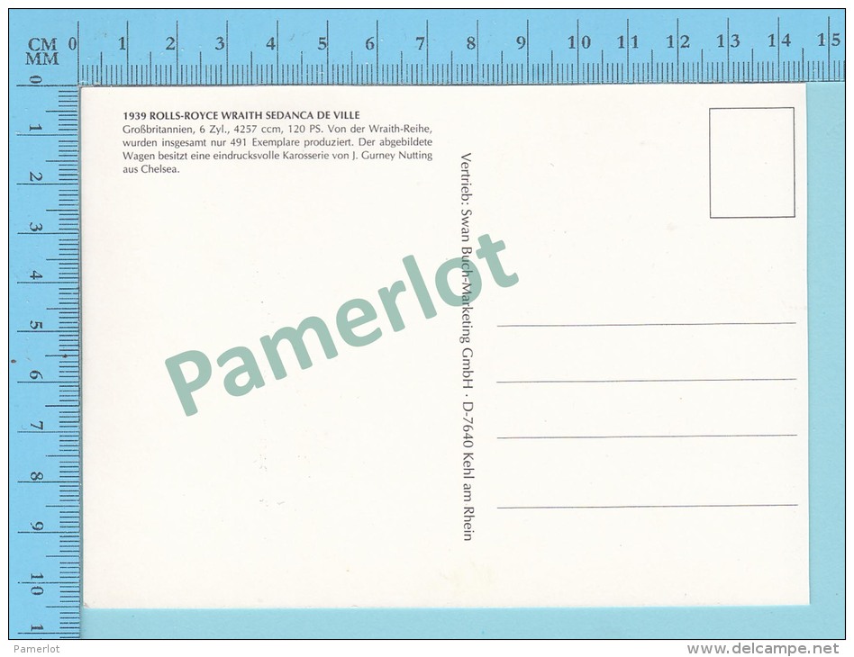 Rolls-Royce Wraith Sedanca De Ville, 1939 - Old Luxury Car Vieille Auto De Luxe - 2 Scans - Passenger Cars