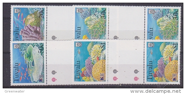 Greenpeace 1999 Tuvalu Corals 4v Gutter  ** Mnh (27660) - Tuvalu