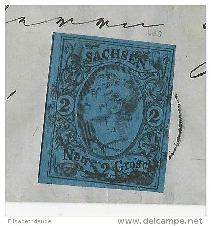 1859 - SACHSEN - 2 Ngr. Sur LETTRE INCOMPLETE De LEIPZIG Pour BERLIN - Saxony