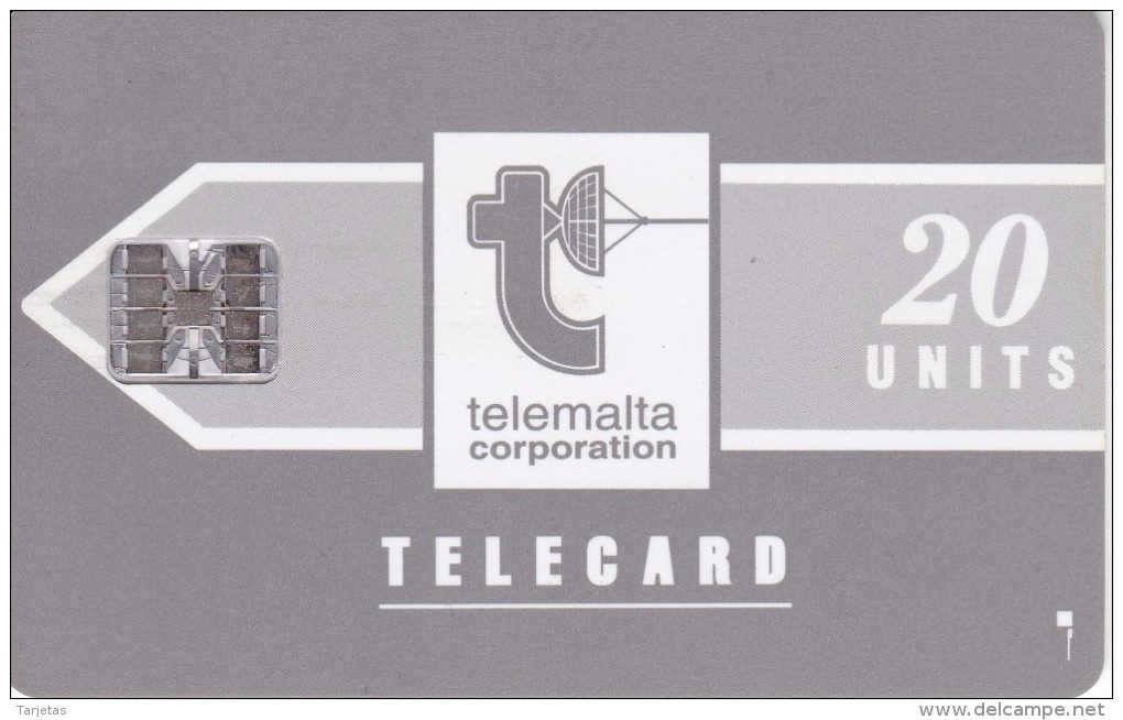 TARJETA DE MALTA DE 20 UNITS DE UNA ANTENA PARABOLICA PARA SATELITES (SATELLITE-SATELITE) - Astronomy