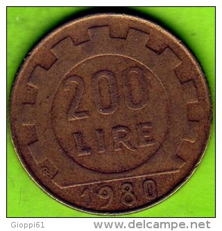 1980 Italia - 200 L (circolata) - 200 Liras