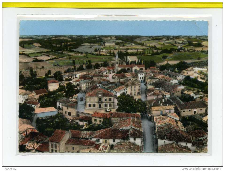 Monclar De Quercy. Vue Panoramique Aerienne Edit Cim N° 143.24A Postée 1969.  Montclar - Montclar De Quercy