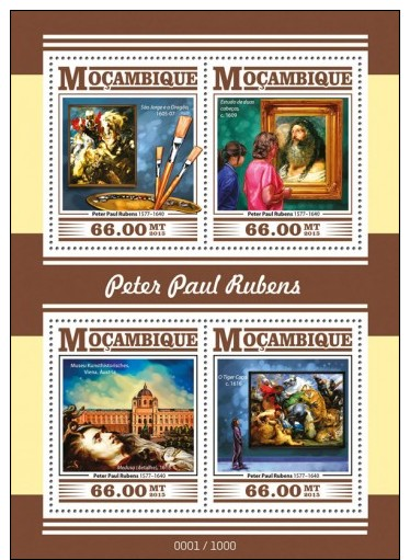 Z08 Imperforated MOZ15428a MOZAMBIQUE 2015 Peter Paul Rubens MNH - Mozambique