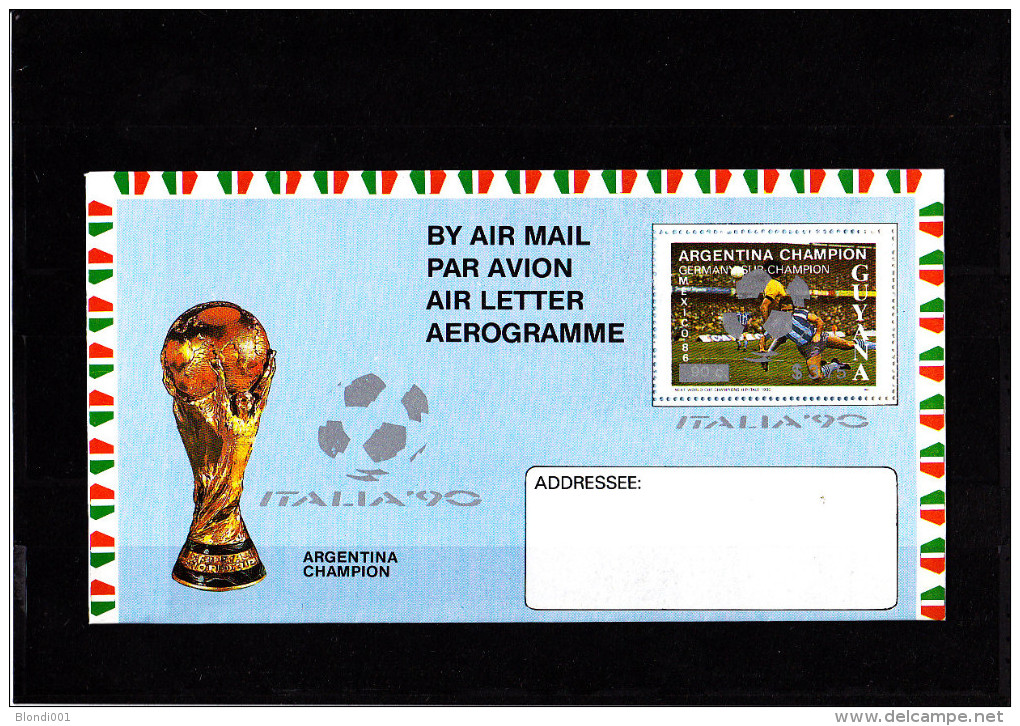 Soccer World Cup 1990 - GUYANA - Aerogram - 1990 – Italie