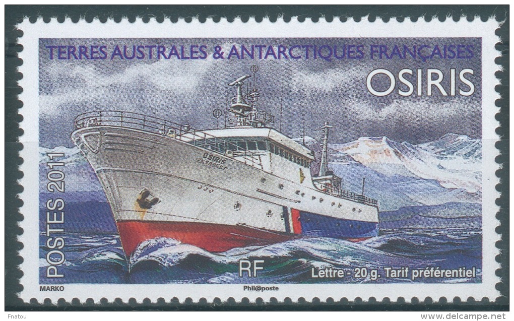 French Antarctic (FSAT), Ship "Osiris", 2011, MNH VF - Unused Stamps