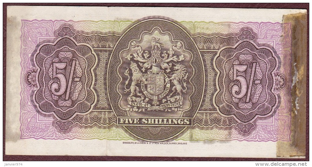 Bermuda Government 5 Shillings 1937 King George VI. - Bermudas