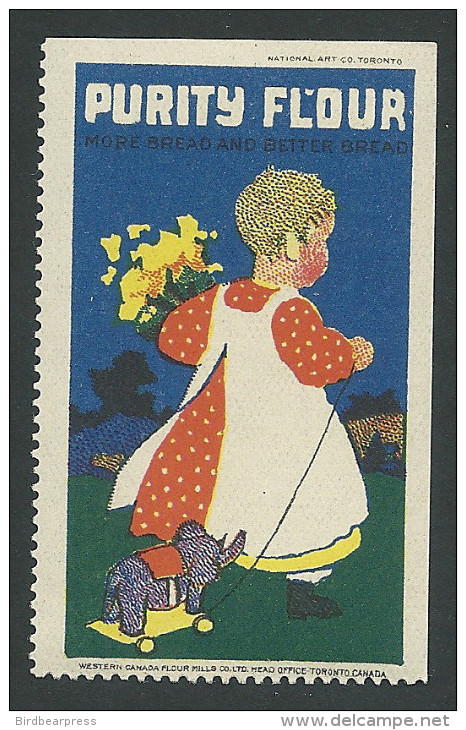 C3-23 CANADA Purity Flour Ca1915 Advertising Poster Stamp MNH 08 - Vignette Locali E Private