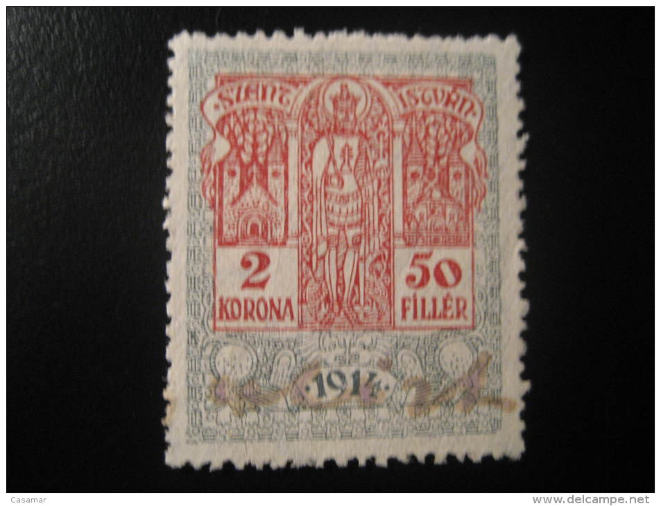 1914 2 Korona 50 Filler Revenue Fiscal Tax Postage Due Official Hungary - Steuermarken