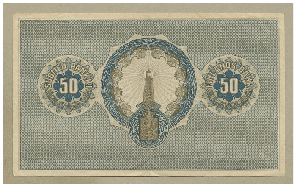 FINLAND - 50 Markkaa  1918  P39 Choice Very Fine+  ( Banknotes ) - Finlande