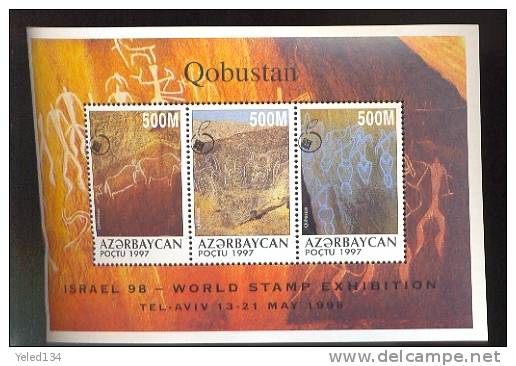 AZERBAYJAN    674  MINT NEVER HINGED MINI SHEET OF PREHISTORIC QOBUSTAN OP  ( AZERBAYCAN - Autres & Non Classés