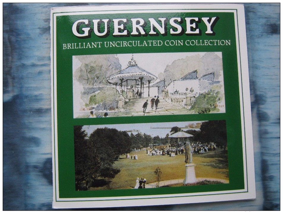 Guernsey 1987 BUNC 7 Coin Set 1 Penny - 1 Pound In Royal Mint Sealed Pack - Guernesey