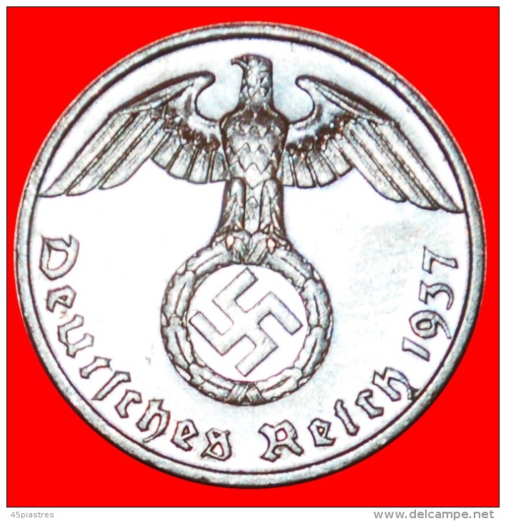 § SWASTIKA: GERMANY &#9733; 1 PFENNIG 1937F! LOW START&#9733;NO RESERVE! Third Reich (1933-1945) - 1 Reichspfennig