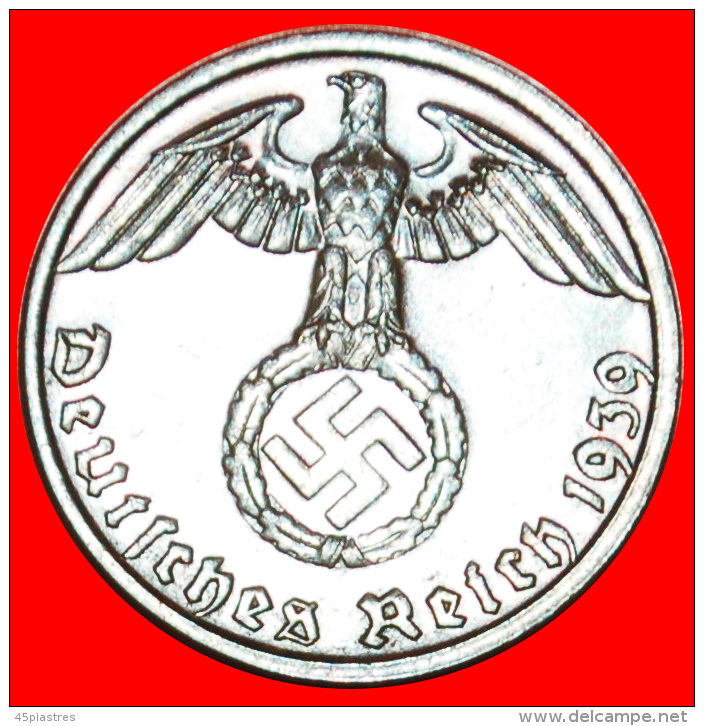 § SWASTIKA: GERMANY &#9733; 1 PFENNIG 1939B! LOW START&#9733;NO RESERVE! Third Reich (1933-1945) - 1 Reichspfennig