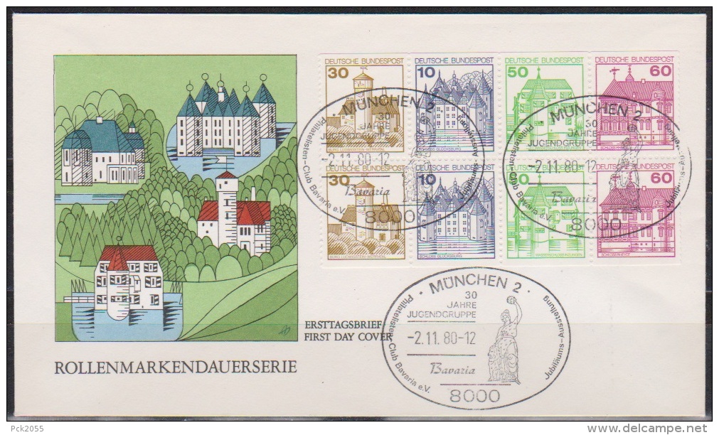 Bund 1988 MiNr H-Blatt 28 Auf Brief O Gest. Burgen Und Schlösser  ( D 3610 ) - Zusammendrucke
