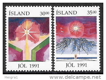 Iceland 1991 MNH/**/postfris/postfrisch Michelnr. 758-759 - Neufs