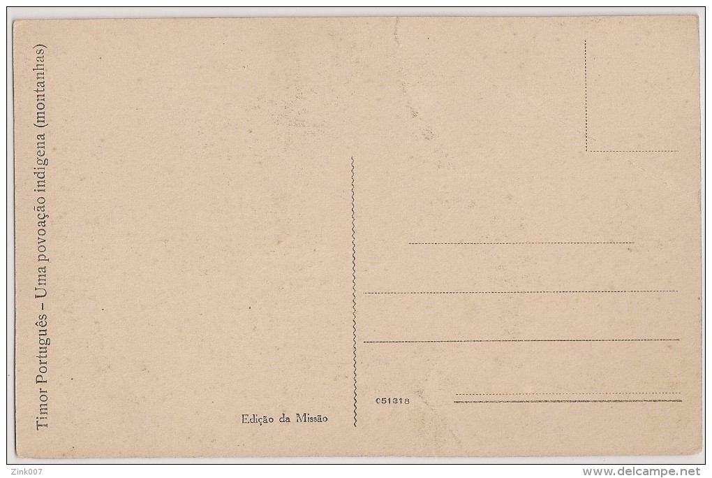 Postal Timor - Uma Povoação Indigena (Montanhas) - CPA - Carte Postale - Postcard - Osttimor