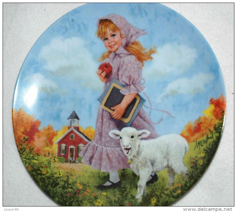 Mary Had A Little Lamb - RECO Collectible PLATE By John McClelland GIRL P68 - Other & Unclassified