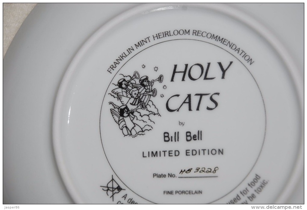 HOLY CATS - Franklin Mint Collector Bill Bell Collectible PLATE P17 - Other & Unclassified