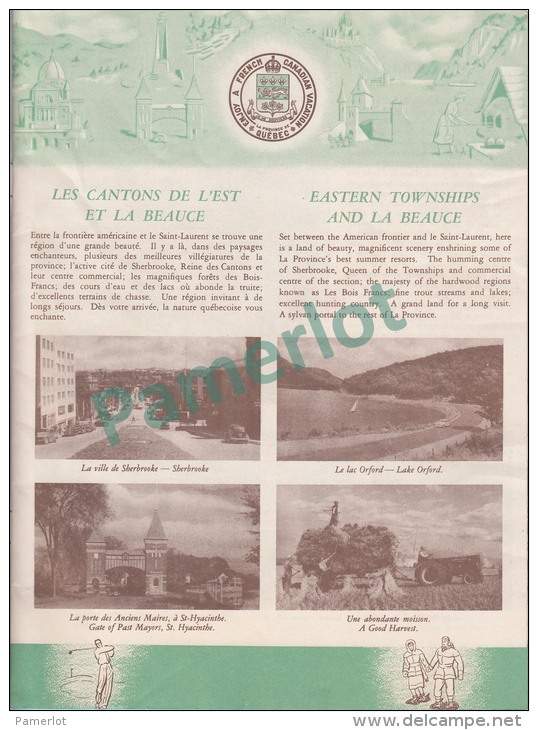 Image De La Province De Quebec Livret Touristique  Cir:1950, 20 Pages,  59 Photo Et Description 6 Scans - Dépliants Touristiques