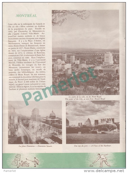 Image De La Province De Quebec Livret Touristique  Cir:1950, 20 Pages,  59 Photo Et Description 6 Scans - Dépliants Touristiques