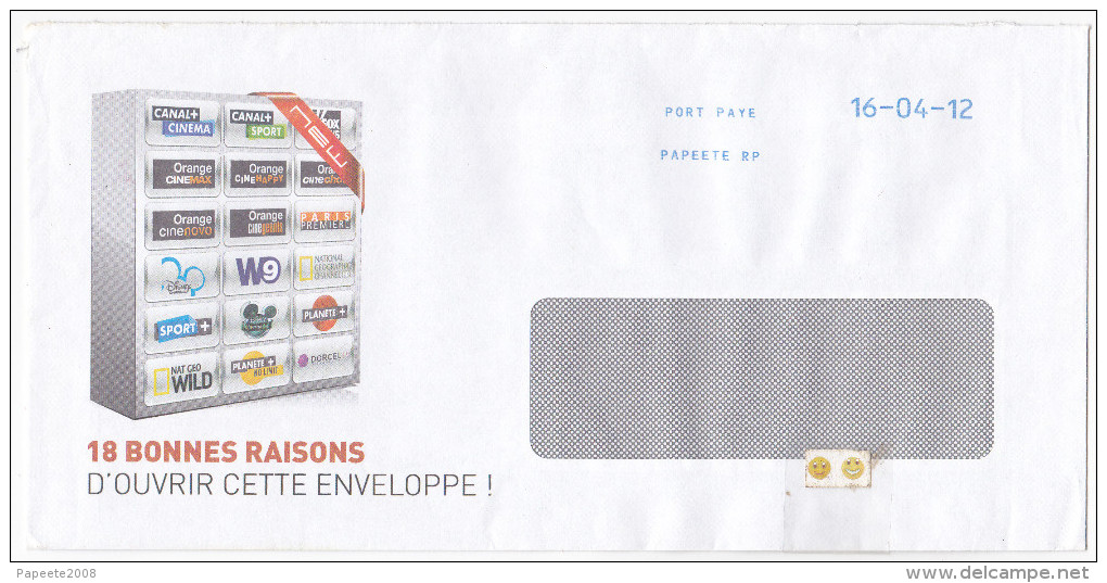 Polynésie Française / Tahiti - 1 Enveloppe / Enveloppe TNS - 04 / 2012 - Briefe U. Dokumente