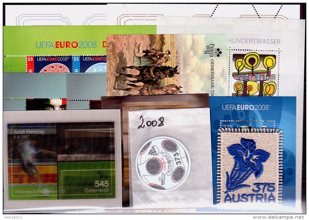 AUSTRIA ÖSTERREICH JAHRGANG  2008 Komplett  MNH / ** / POSTFRISCH - Ganze Jahrgänge