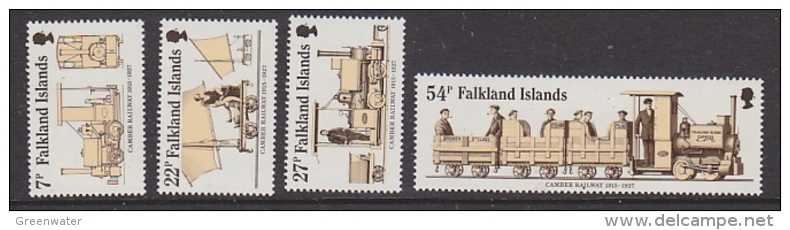 Falkland Islands 1985 70th Anniversary Of Camber Railway 4v ** Mnh (FI1011A) - Falklandeilanden