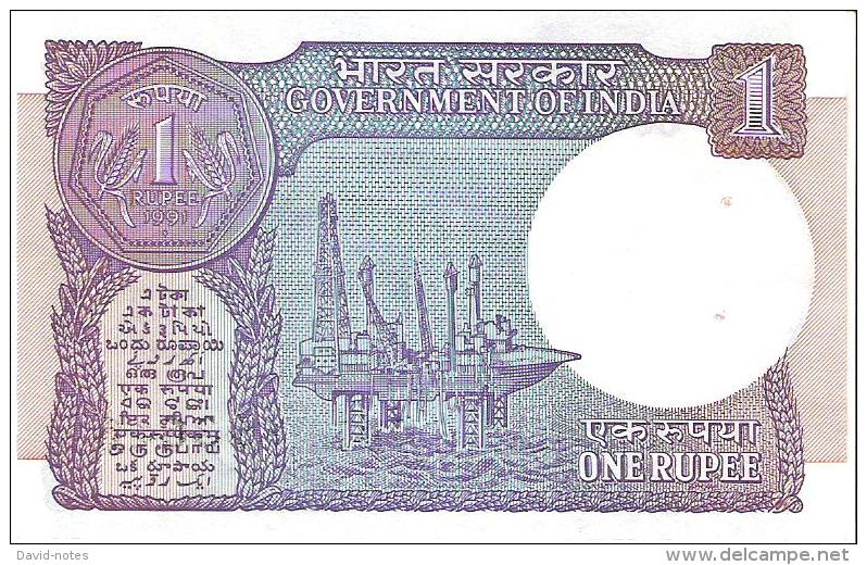 India - Pick 78A-g - 1 Rupee 1991 - Unc - India