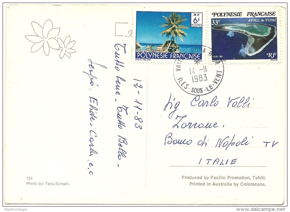 POLYNESIE FRANCAISE  BORA-BORA  Hotel Marina  Nice Stamps - Polinesia Francese