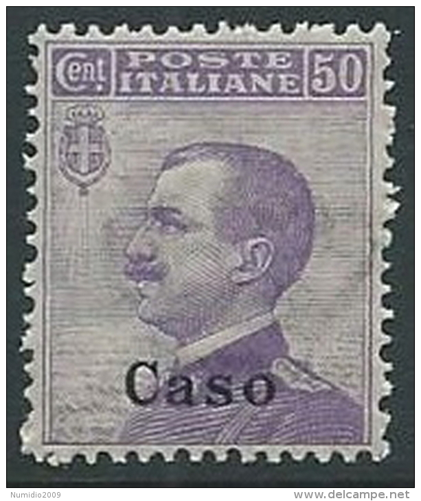 1912 EGEO CASO EFFIGIE 50 CENT MNH ** - M54-9 - Egée (Caso)