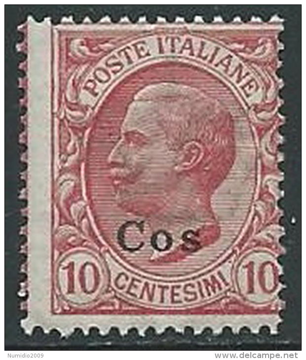 1912 EGEO COO EFFIGIE 10 CENT MNH ** - M54-6 - Aegean (Coo)