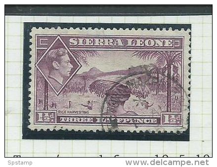 Sierra Leone 1946 Travelling Post Office Cancel Freetown - Makeni  On 1938 1&1/2d KGVI - Sierra Leone (...-1960)