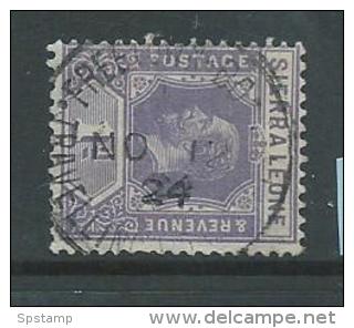 Sierra Leone Travelling Post Office Cancel 1924 Freetown - Bo  On  1d KGV - Sierra Leone (...-1960)