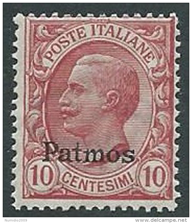 1912 EGEO PATMO EFFIGIE 10 CENT MNH ** - M56 - Egée (Patmo)