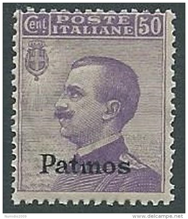 1912 EGEO PATMO EFFIGIE 50 CENT MNH ** - M57 - Egée (Patmo)