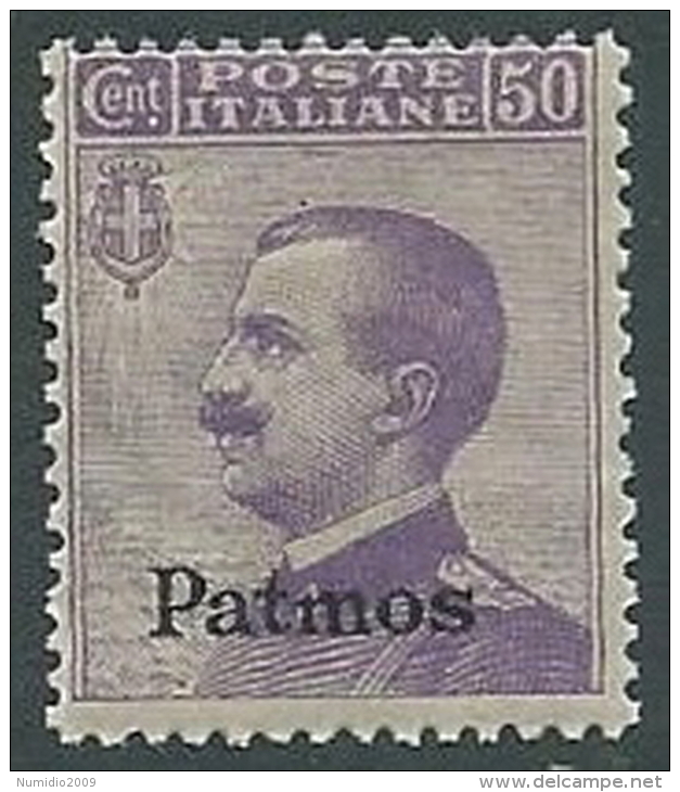 1912 EGEO PATMO EFFIGIE 50 CENT MNH ** - M57-2 - Egée (Patmo)