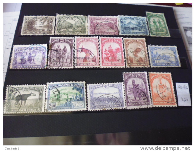 CONGO BELGE TIMBRE OU SERIE YVERT N° 168--182 - Gebraucht