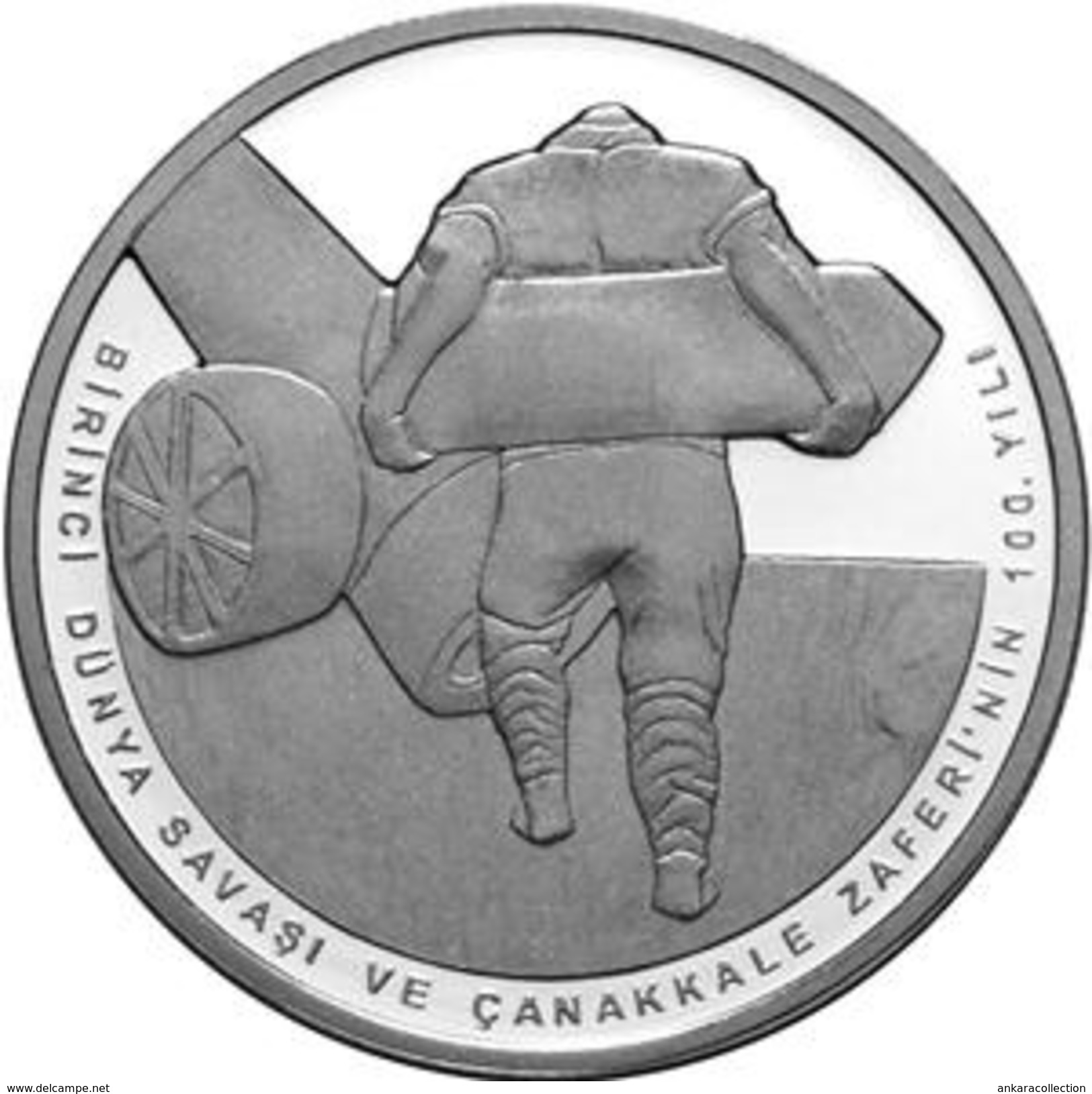 AC - CENTENARY OF DARDANELLES GALLIPOLI FIRST WORLD WAR COMMEMORATIVE SILVER 2 COINS SET TURKEY 2015 PROOF UNCIRCULATED - Zonder Classificatie