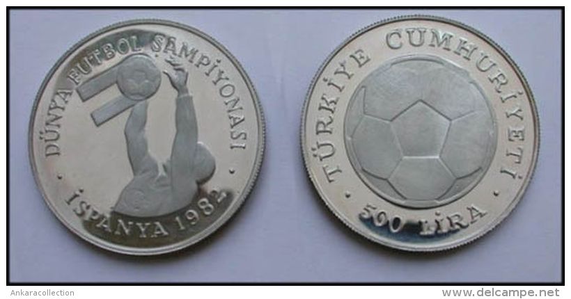 AC - 1982 SPAIN FIFA WORLD FOOTBALL CUP No#2 SILVER COIN TURKEY UNC PROOF - Unclassified