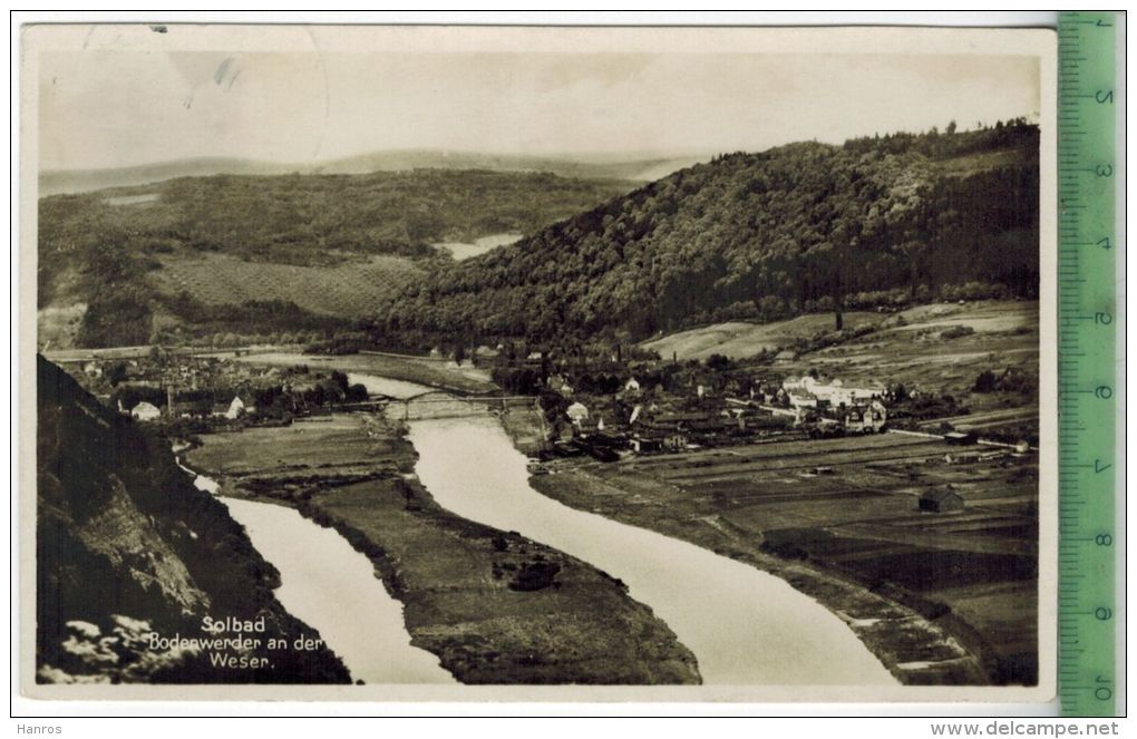 Solbad, Bodenwerder An Der Weser, 1939, Verlag: --------,  FELD- Postkarte, Mit  Frankatur, Stempel,  BODENWEILER, - Bodenwerder