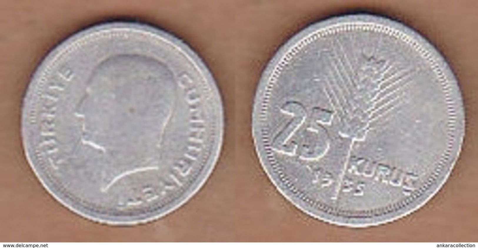 AC - TURKEY 25 KURUS 1935 SILVER COIN - Zonder Classificatie